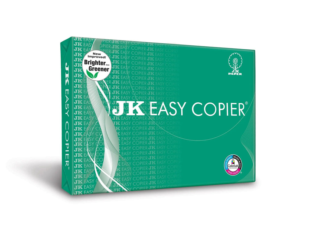 JK Easy Copier Paper | A4 Size | 70 GSM | 500 Sheets | White Paper, 1 Ream | For Laserjet & Inkjet Printer | Fast Drying | Both Side Print | Eco Friendly | ColorLok (Pack of 1) | One Ream JK