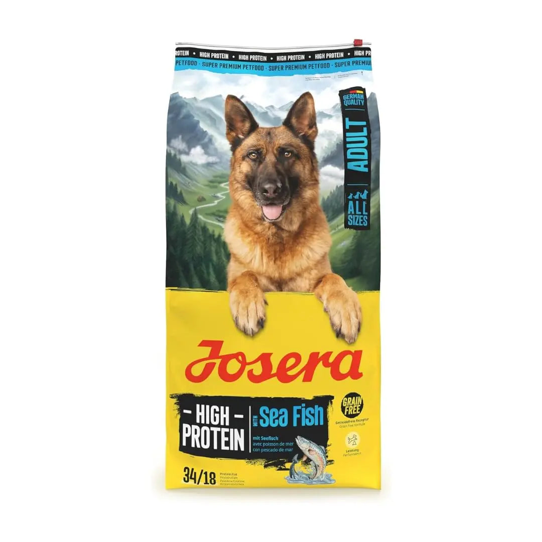 JOSERA Adult High Protein Sea Fish Premium Dry Food for Adult & Sporty Dogs with Salmon & Sweet Potato Grain-Free & Protein Rich (12.5kg x1) Josera