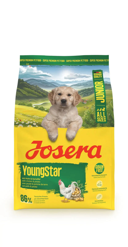 JOSERA Junior YoungStar Chicken & Potatoes (1 x 3 kg) | Dry Food for Medium and Large Breeds | Optimal Nutrition | Grain Free Dry Food | Pack 1 Josera
