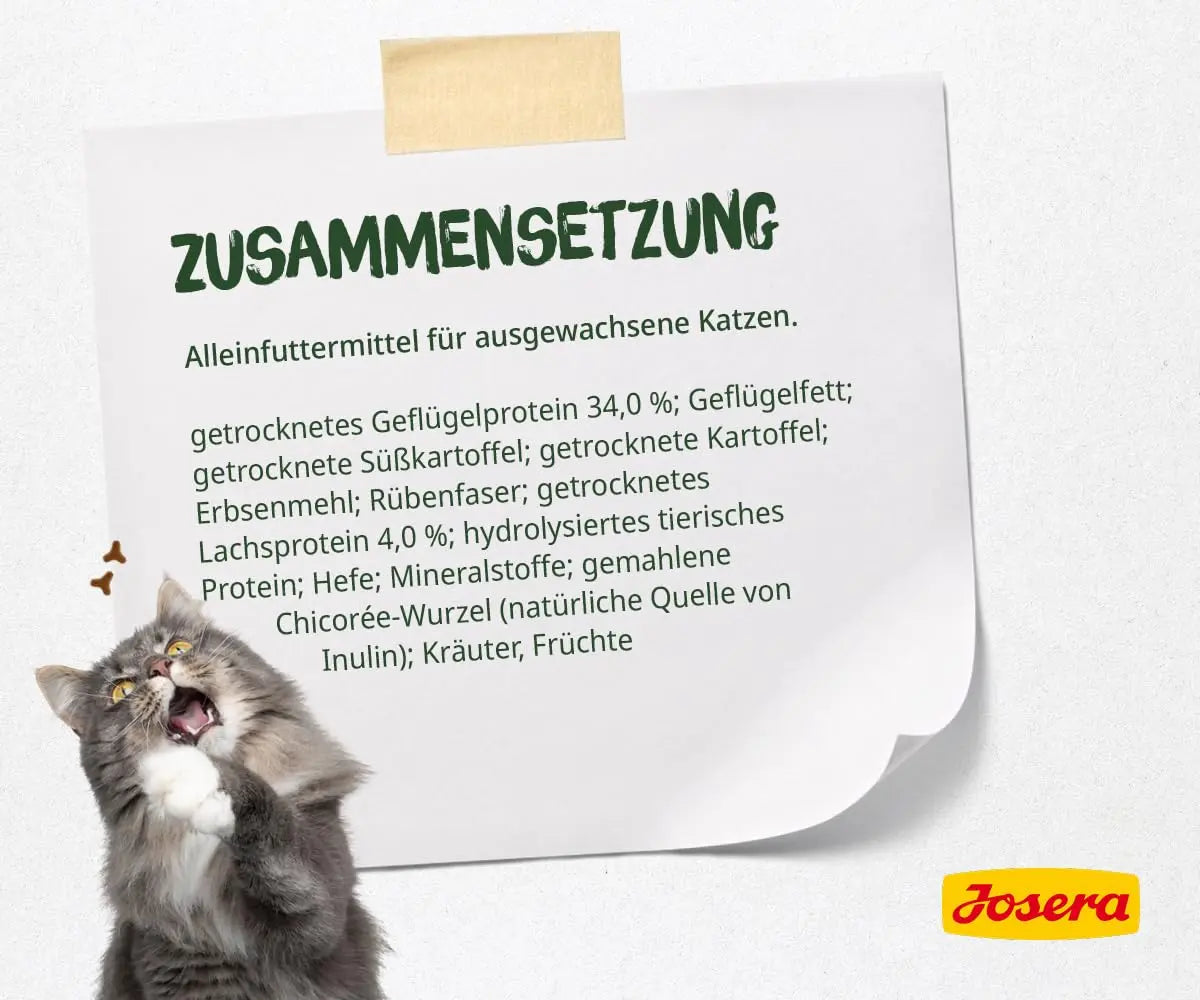 JOSERA NatureCat (1 x 2 kg) | Adult | Premium Dry Food for Adult Cats | Salmon & Poultry | Refined Herbs & Healthy Fruits | Grain Free | Cat Food | Pack of 1 Josera