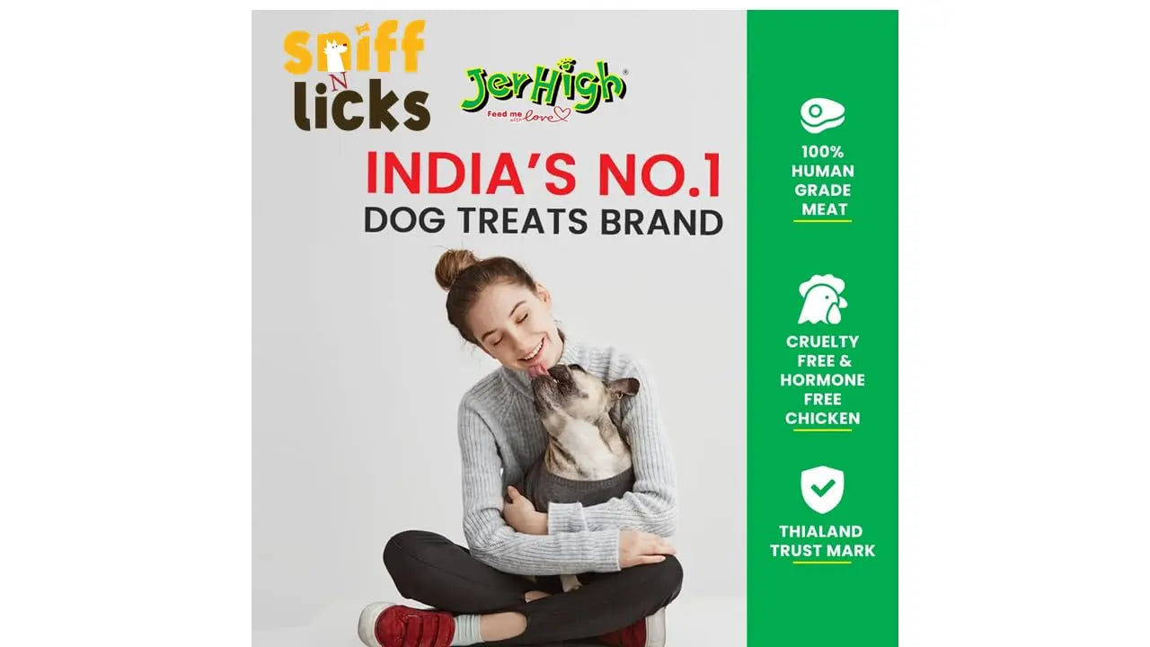 Jerhigh KSY Jerky Dog Treats, Human Grade High Protein Chicken, Fully Digestible Healthy Snack & Training Treat, Chicken Breast Jerky (1 x 250gm) by Sniff N Licks Sniff N Licks