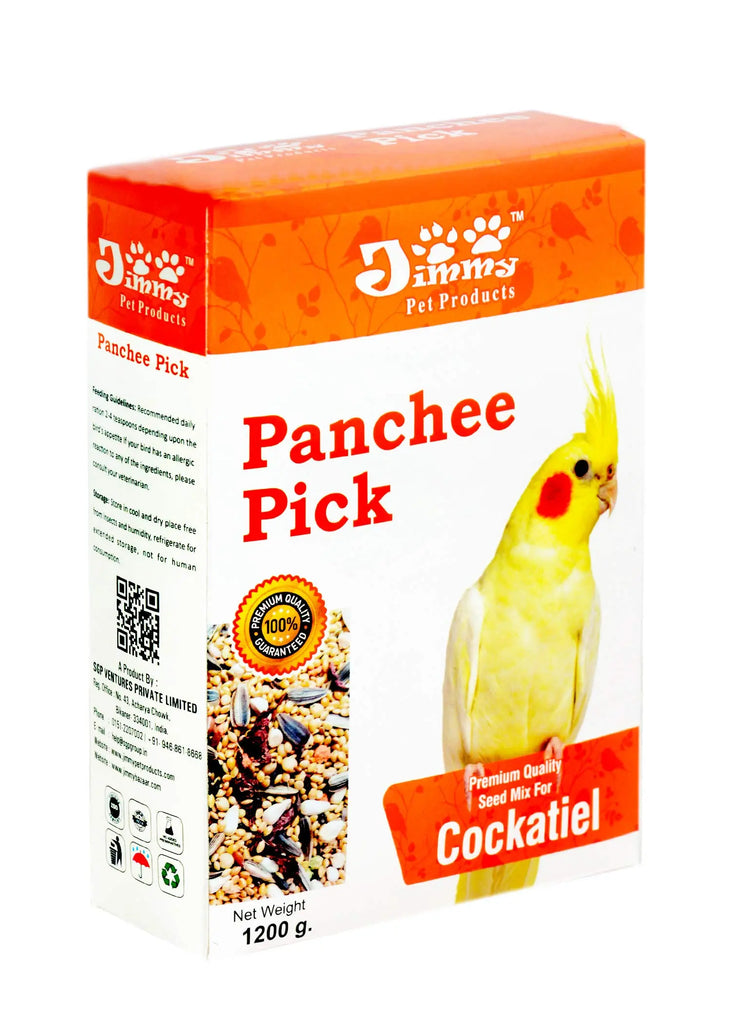 JiMMy Pet Products Bird Food Panchee Pick Cockatiel Bird Food 1.2 Kg JiMMy Pet Products