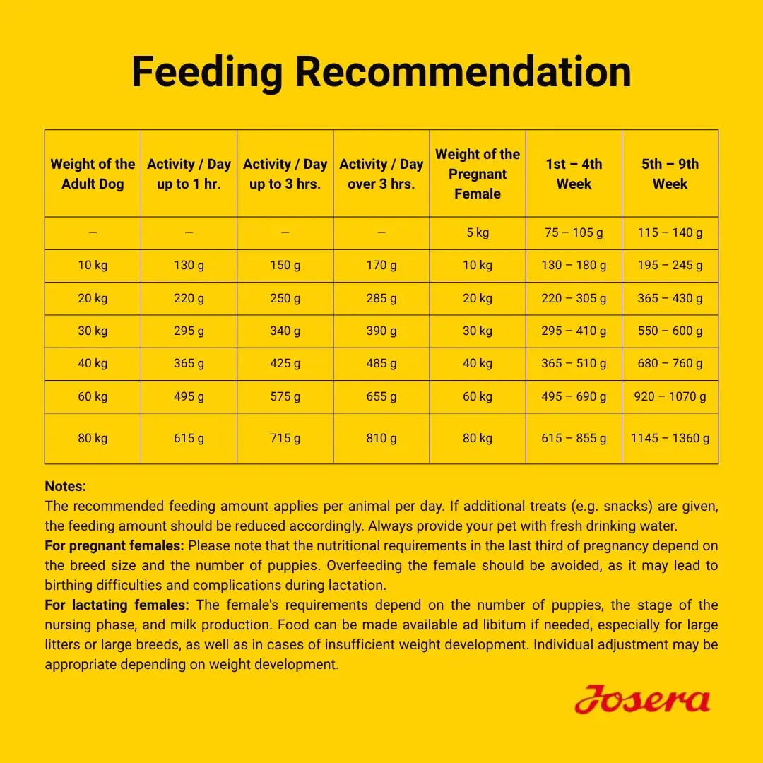 Josera Adult High Protein Dry Dog Food (3kgx1) | Chicken & Salmon Oil Kibble for Active & Breeding Dogs | Gluten Free, Healthy Skin, Coat & Heart Health with Taurine & L-Carnitine Josera