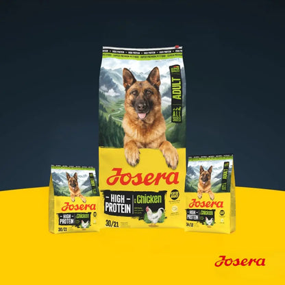 Josera Adult High Protein Dry Dog Food (3kgx1) | Chicken & Salmon Oil Kibble for Active & Breeding Dogs | Gluten Free, Healthy Skin, Coat & Heart Health with Taurine & L-Carnitine Josera