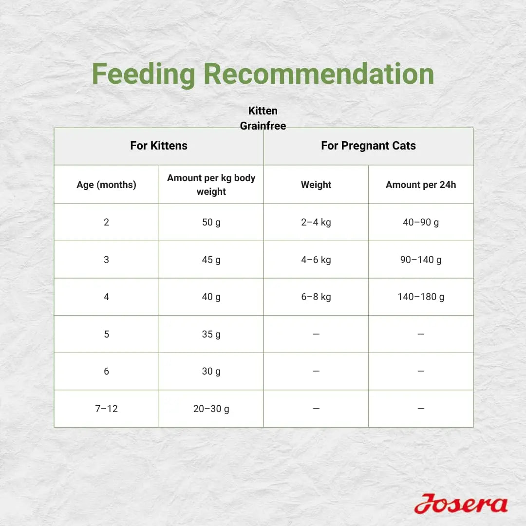 Josera Kitten Grainfree Dry Kitten Food (2kgx1) | 100% Grain Free Poultry Kibble with Salmon Oil | Optimum Growth, Anti-Hairball & Easy to Digest for Kittens & Mother Cats Josera