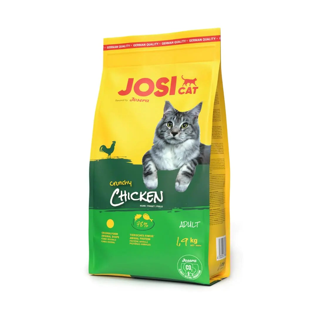 JosiCat Adult Dry Cat Food with Chicken & Meat (1.9 kgx1) | Complete Kibble for Adult Cats | High Protein, Fatty Acids for Skin & Coat| Powered by Josera Josera