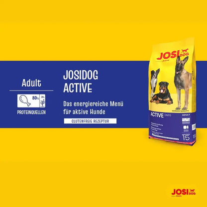 JosiDog Active Adult Dry Dog Food, (2.7kgx1) | High Protein Kibble for Active Dogs | Complete & Balanced Poultry Formula for Energy, Vitality & Digestive Health | Gluten Free Josera