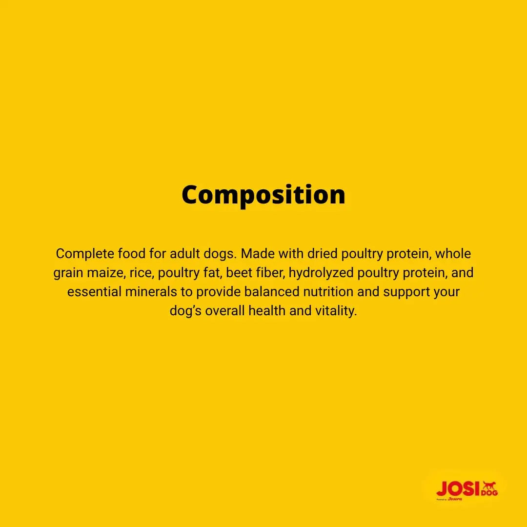 JosiDog Active Adult Dry Dog Food, (2.7kgx1) | High Protein Kibble for Active Dogs | Complete & Balanced Poultry Formula for Energy, Vitality & Digestive Health | Gluten Free Josera