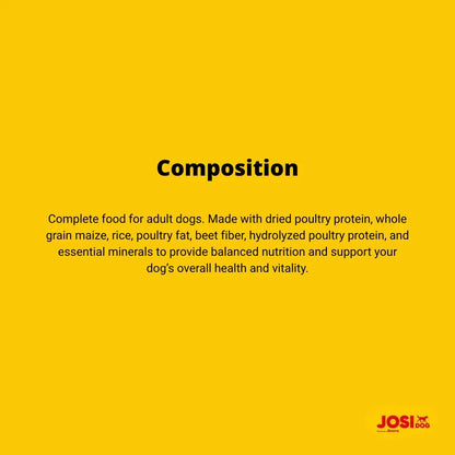 JosiDog Active Adult Dry Dog Food, (2.7kgx1) | High Protein Kibble for Active Dogs | Complete & Balanced Poultry Formula for Energy, Vitality & Digestive Health | Gluten Free Josera