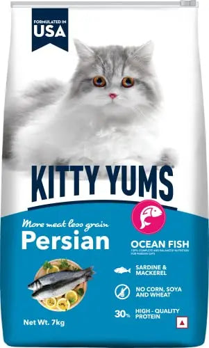 Kitty Yums Dry Persian Cat Food, Ocean Fish, 7kg Kitty Yums