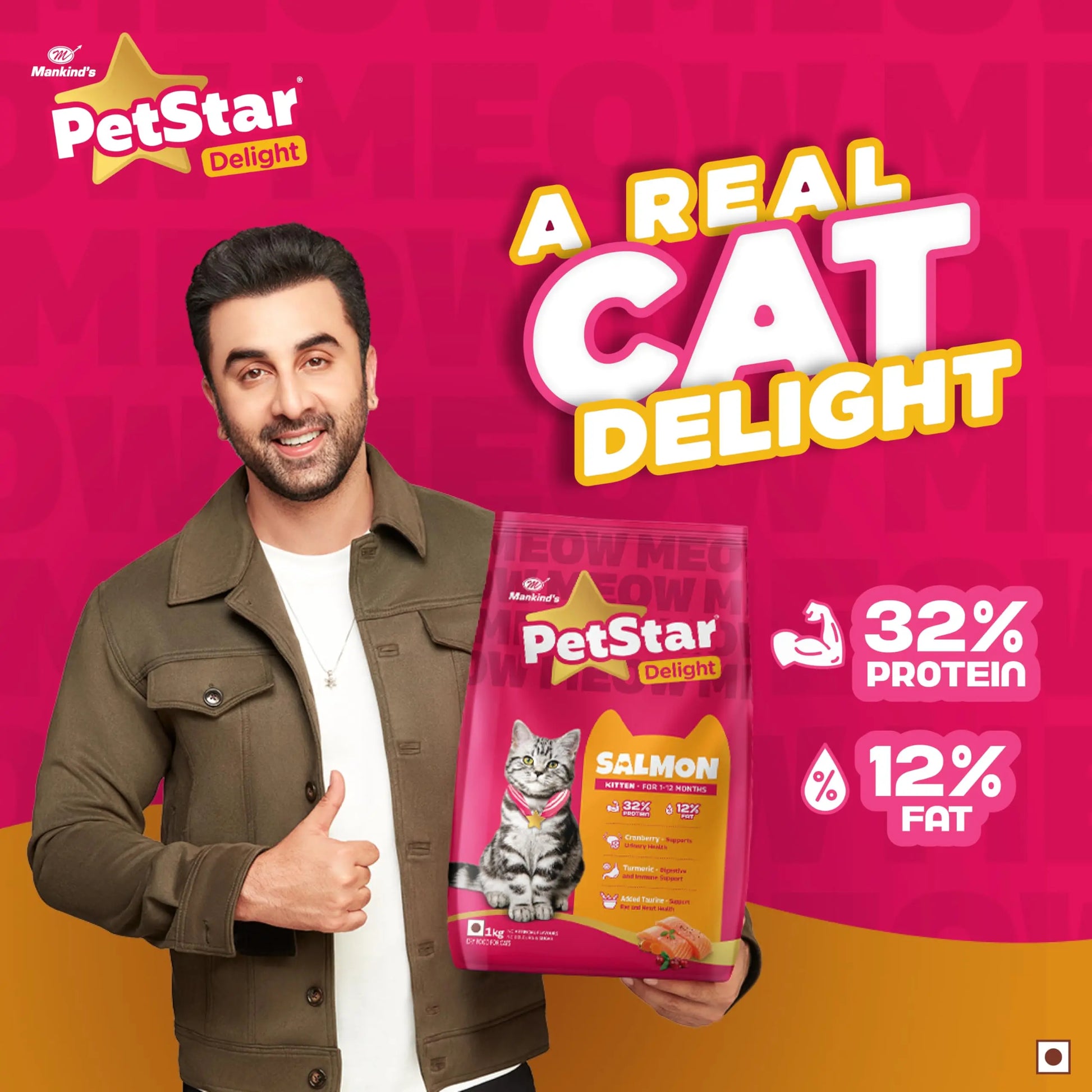 Mankind PetStar Kitten Cat Food – Salmon Flavour (1 Kg) | Complete & Balanced Nutrition for Healthy Growth, Urinary, Immune & Digestive Support PETSTAR