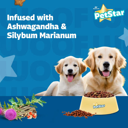 Mankind PetStar Starter Dry Dog Food (High Protein) for Mother & Puppy, 1kg (Pack of 2) | Improves Muscle & Strength, Supports Immunity, Protects Liver & Kidney PETSTAR