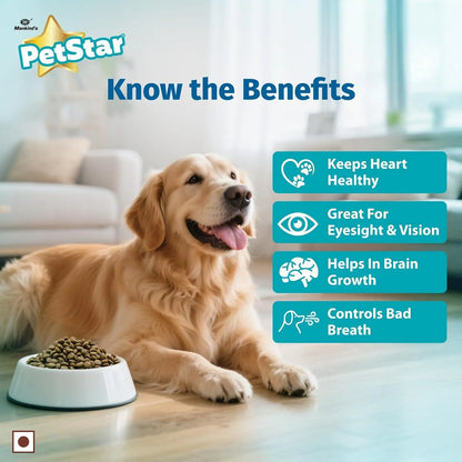 Mankind Petstar Adult Dry Dog Food (High Protein) Salmon & Rice Flavor, 10 kg Pack | Improves Muscle & Strength, Supports Immunity, Protects Liver & Kidney PETSTAR