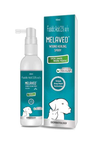 Melaved Wound Healing Spray 60ml Amanpetshop