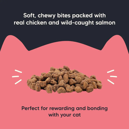 Meowsi by HUFT Soft Cat Treats – Salmon & Chicken – 50 gm | Tasty & Juicy Treats for Kittens & Adult Cats | Rich in Protein | for Persian Cats & All Breeds | Grain-Free Bites Heads Up For Tails