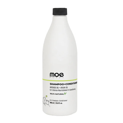 Moe 2-in-1 Shampoo & Conditioner | Sulfate & Paraben-Free | Conditioner for Dogs & Cats (900 ML) Moe Puppy