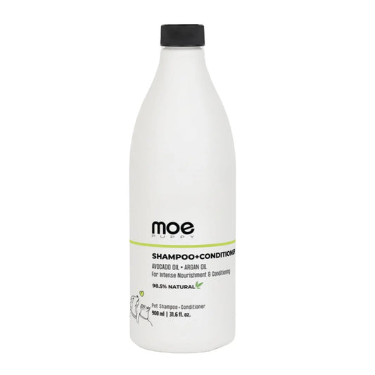 Moe 2-in-1 Shampoo & Conditioner | Sulfate & Paraben-Free | Conditioner for Dogs & Cats (900 ML) Moe Puppy