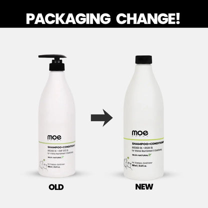 Moe 2-in-1 Shampoo & Conditioner | Sulfate & Paraben-Free | Conditioner for Dogs & Cats (900 ML) Moe Puppy