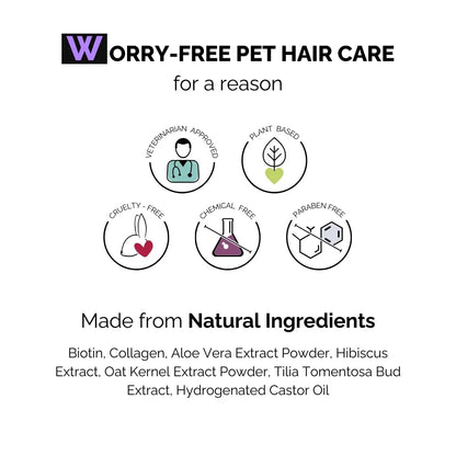 Moe Keratin Plus Pet Shampoo for Repair and Strengthening Damaged Fur| Natural Pet Shampoo Made with Plant Based Ingredients | Sulfate & Paraben Free, pH Balanced for Pets (900 ML) Moe Puppy