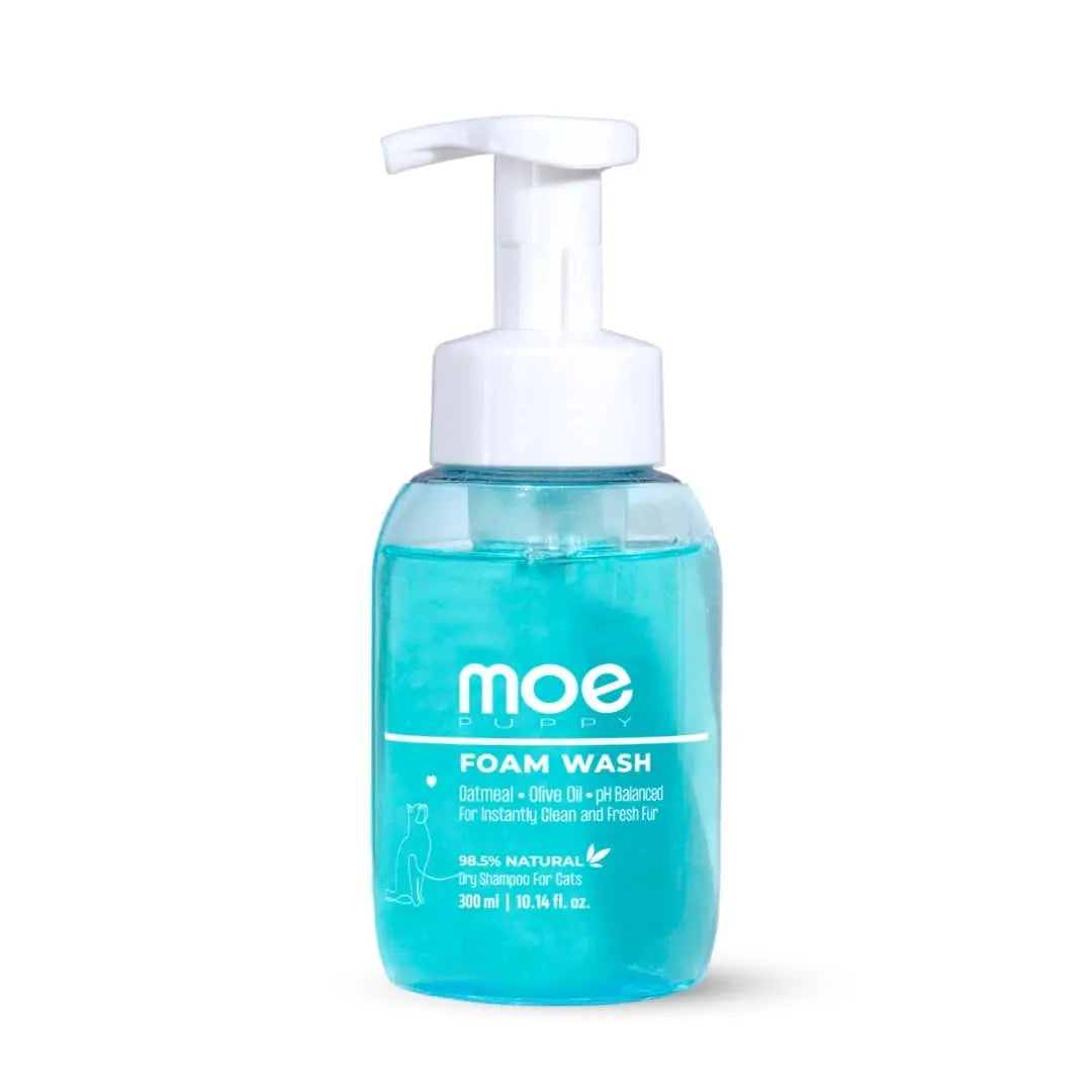 Moe Puppy Dry Shampoo for Cats | Cleansing & Conditioning, Detangling & Moisturizing | Quick Odor Removal | Safe for Kittens (300 ml) Moe Puppy