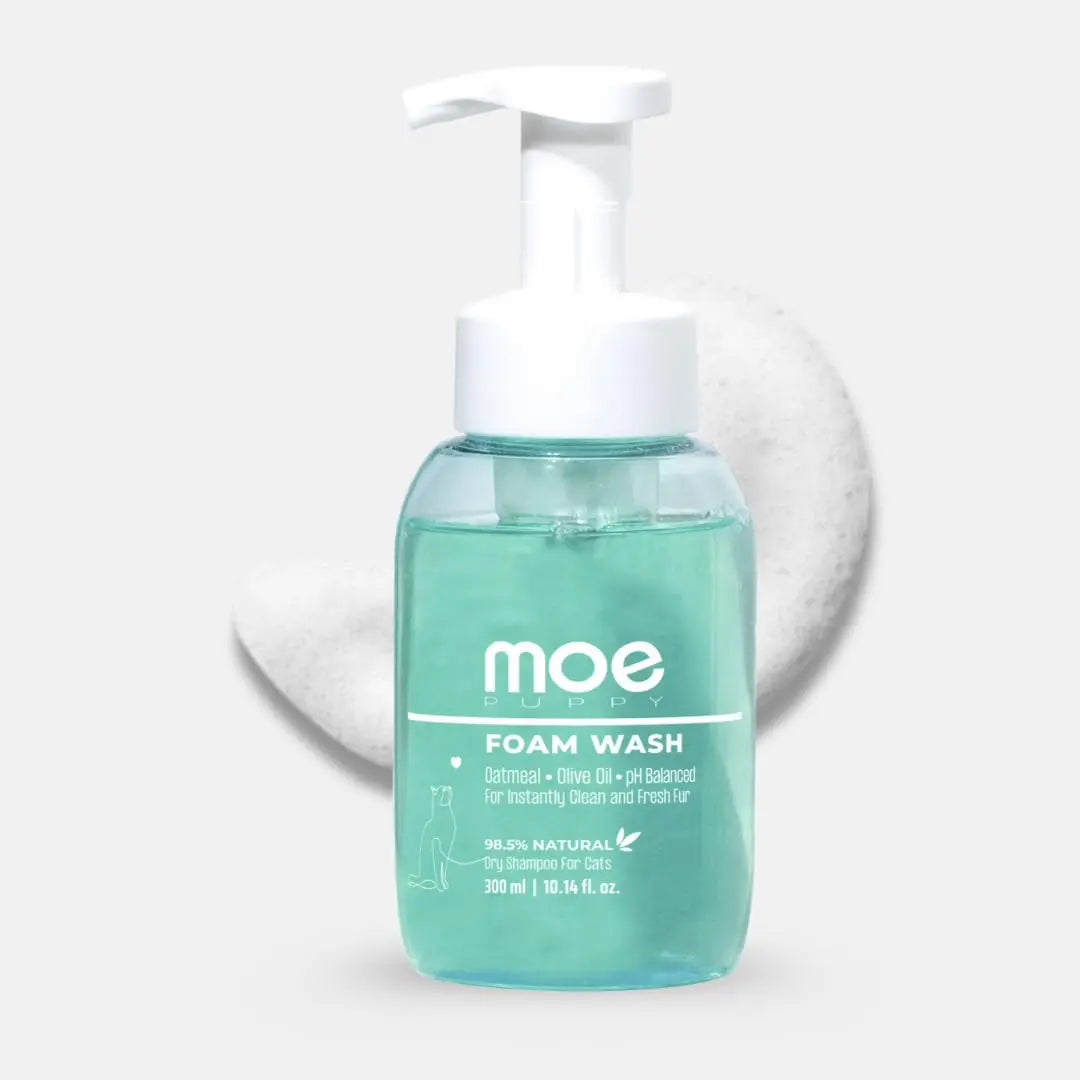 Moe Puppy Dry Shampoo for Cats | Cleansing & Conditioning, Detangling & Moisturizing | Quick Odor Removal | Safe for Kittens (300 ml) Moe Puppy
