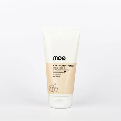 Moe Puppy Moisturizing 4-in-1 Pet Conditioner with Oatmeal, Coconut Oil, Shea Butter, Argan Oil, 120g Moe Puppy