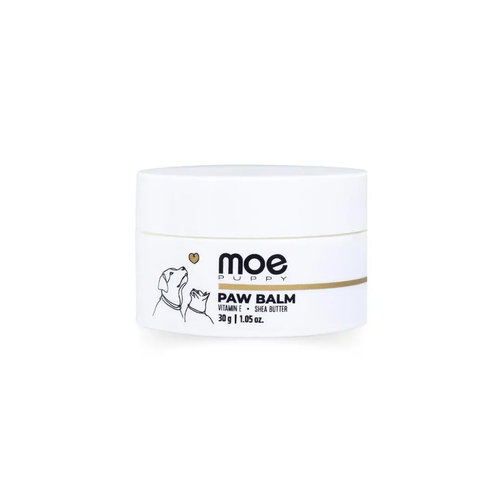 Moe Puppy Natural Paw Balm for Dogs & Cats | Lick Safe Paw Balm for Cracked & Dry Paws and Nose | Heals, Repairs & Moisturizes Paws, Elbows & Dry Itchy Nose (30 g) (Pack of 1) Moe Puppy