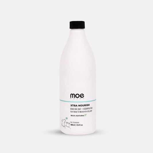Moe Puppy Xtra Nourish: Herbal Dog Shampoo for Itchy Skin, Allergies, and Dry Coat | Anti-Fungal, Antibacterial, pH Balanced for Dogs & Cats (900 ML) Moe Puppy