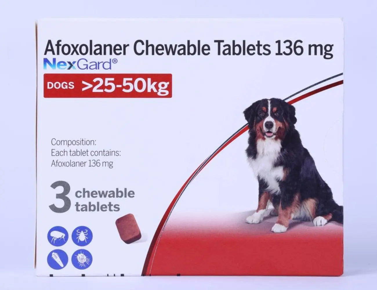 NEX Guard Chewable Tablet for Dogs of (25 to 50)|| (1 Chew) (Copy) Generic