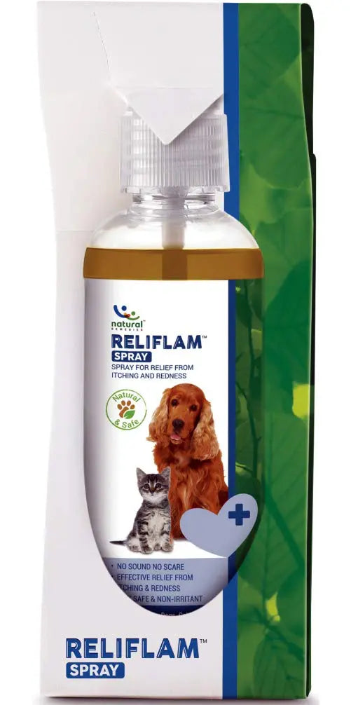 Natural Remedies Combo Topicure & Reliflam Spray for Pets, Wound Healing, Itch Relief, Lick Safe, All-Natural Ingredients, Pet Friendly, Allergy Relief for Dogs, Cats, & Pups, 75ml Each (Pack of 2) Natural Remedies