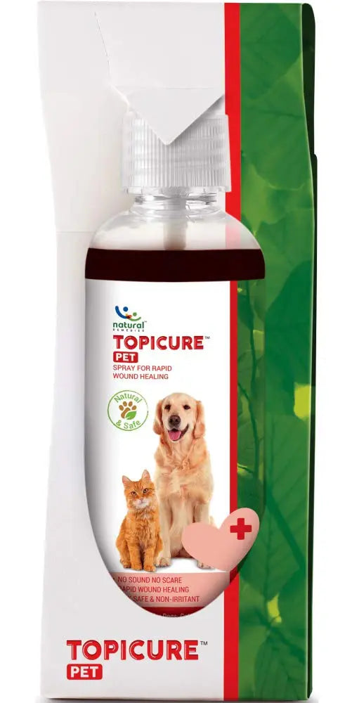 Natural Remedies Combo Topicure & Reliflam Spray for Pets, Wound Healing, Itch Relief, Lick Safe, All-Natural Ingredients, Pet Friendly, Allergy Relief for Dogs, Cats, & Pups, 75ml Each (Pack of 2) Natural Remedies
