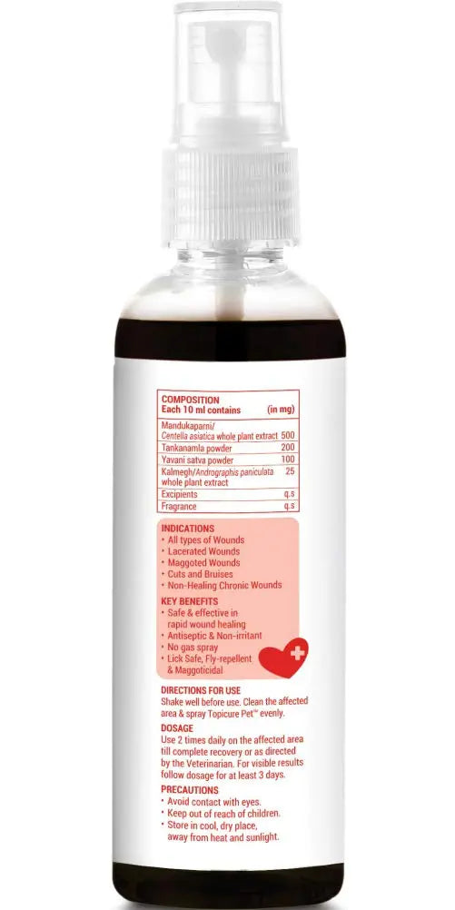 Natural Remedies Combo Topicure & Reliflam Spray for Pets, Wound Healing, Itch Relief, Lick Safe, All-Natural Ingredients, Pet Friendly, Allergy Relief for Dogs, Cats, & Pups, 75ml Each (Pack of 2) Natural Remedies