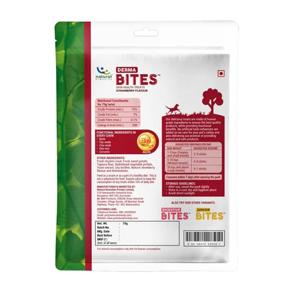 Natural Remedies Digestive, Mobility & Derma Bites Combo Pack - Chicken Liver, Banana & Strawberry Flavours, Grain-Free, Soft & Easily Digestible Soft Chews Long Sticks for Dogs of All Breeds (3x75g) Natural Remedies