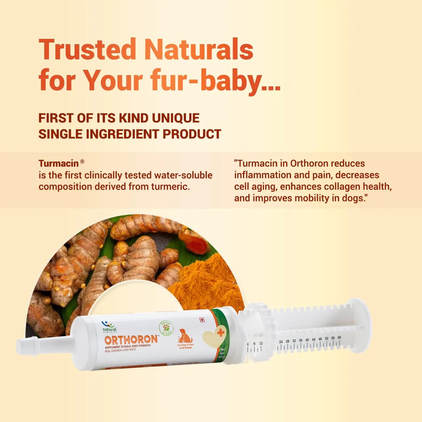 Natural Remedies Orthoron Joint Supplement for Dogs and Cats, Relieves Limping and Stiffness, Enhances Joint Movement, All-Natural & Safe, Easy Feed Paste, Real Chicken Liver, 60ml (Pack of 2) Natural Remedies