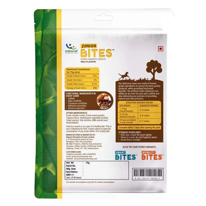Natural Remedies Smart Bites Training and Development Treats, Junior Bites, Puppy Growth Treats, Immunity Bites, Natural & Safe for Dogs, Cats and Pups of All Breeds (Combo Pack of 3, 75 gm Each) Natural Remedies