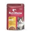 NutriMeow by HUFT Chicken in Gravy Wet Cat Food for Adult Cats - 80gm | Pack of 12 | Rich in Protein | Healthy, Nutritious & Delicious Cat Pouch | Complete Meal | Supports Active & Healthy Lifestyle NutriMeow