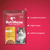NutriMeow by HUFT Chicken in Gravy Wet Cat Food for Adult Cats - 80gm | Pack of 12 | Rich in Protein | Healthy, Nutritious & Delicious Cat Pouch | Complete Meal | Supports Active & Healthy Lifestyle NutriMeow