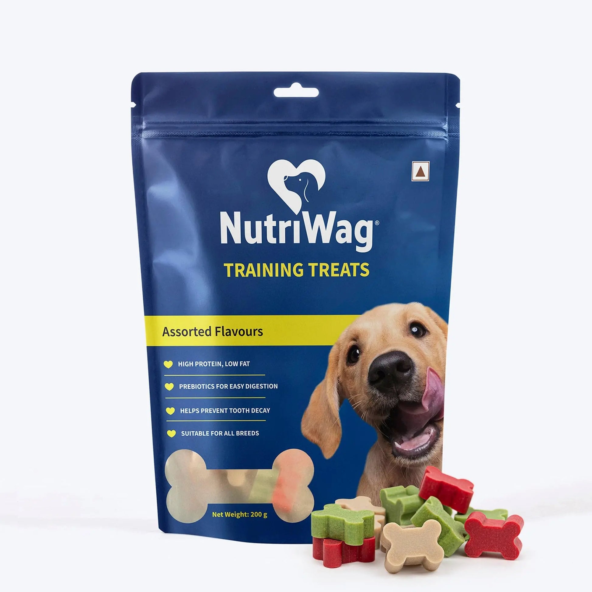 NutriWag Assorted Training Bites Dog Treats - 200 gm | Pack of 3 |Healthy & Tasty | Soft Chews for Puppies & Adult Dogs | High Protein, No Added Preservatives | Reward Treats for Training NutriWag