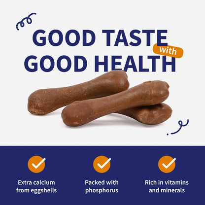 NutriWag Chicken Calcium Chew Bones Dog Treats – 500 gm | Protein & Calcium Rich | Supports Strong Bones & Teeth | Healthy Chews for All Breeds & Life Stages | No Added Preservatives NutriWag
