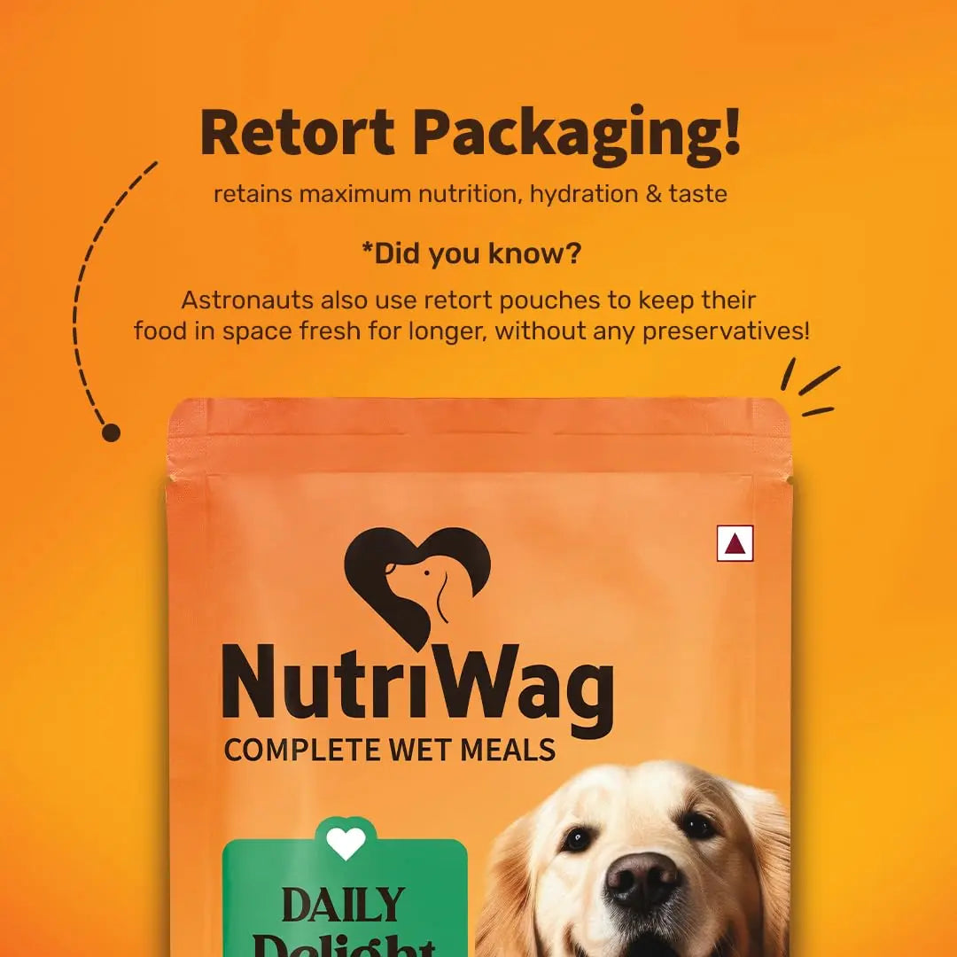 NutriWag Wet Dog Food with Chicken, Rice & Spinach - 300g | Complete & Balanced Meals for Dogs | All Breeds | High Protein | No Added Flavours NutriWag