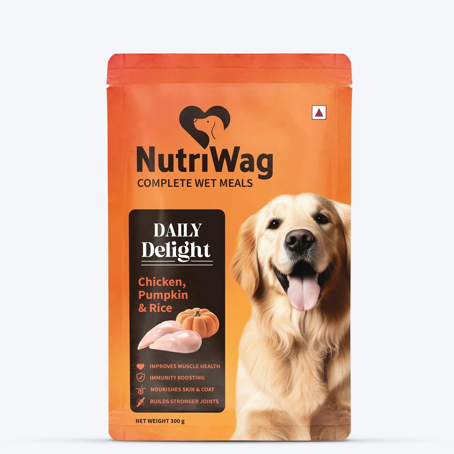 Nutriwag Wet Dog Food 300 gm | Balanced Meals with Chicken, Pumpkin, Rice & Vegetables | High Protein Dog Food | No Added Flavours | Human-Grade Ingredients | All Life Stages NutriWag
