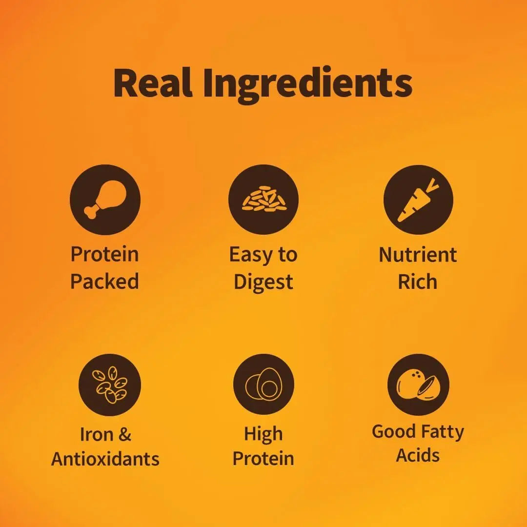 Nutriwag Wet Dog Food 300 gm | Pack of 10 | Balanced Meals with Chicken, Pumpkin, Rice & Vegetables | High Protein Dog Food | No Added Flavours | Human-Grade Ingredients | All Life Stages NutriWag