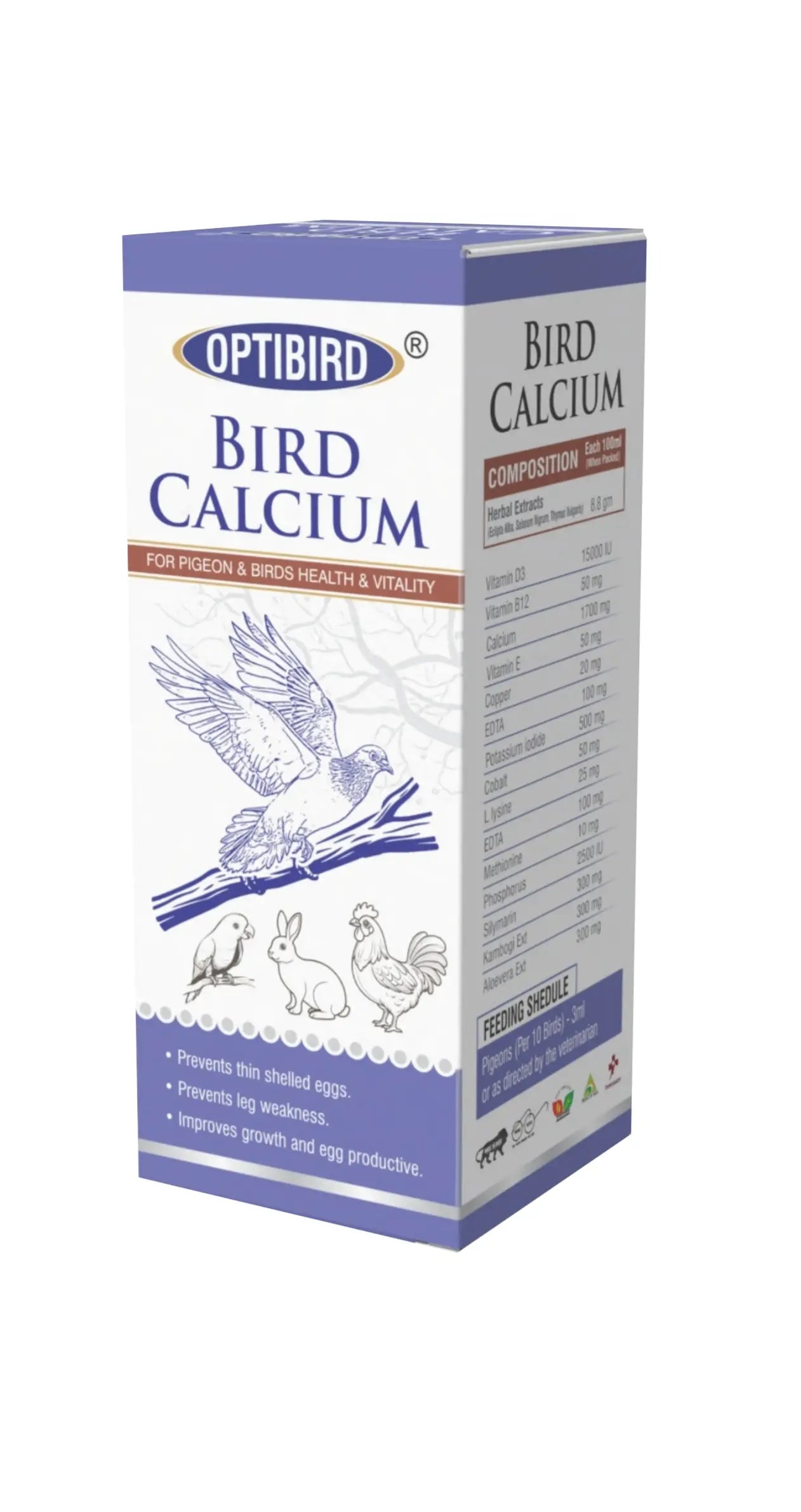 Optibird bird calcium 100ml Amanpetshop-