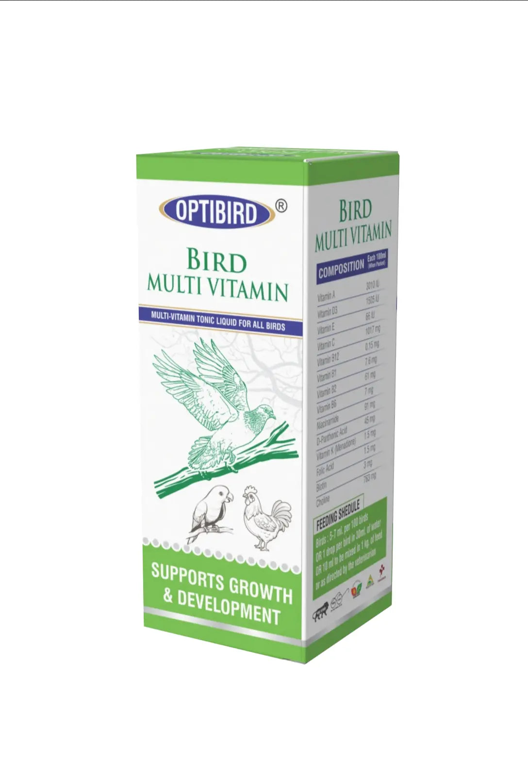 Optibird multivitamin syrup for birds 100ml Amanpetshop-