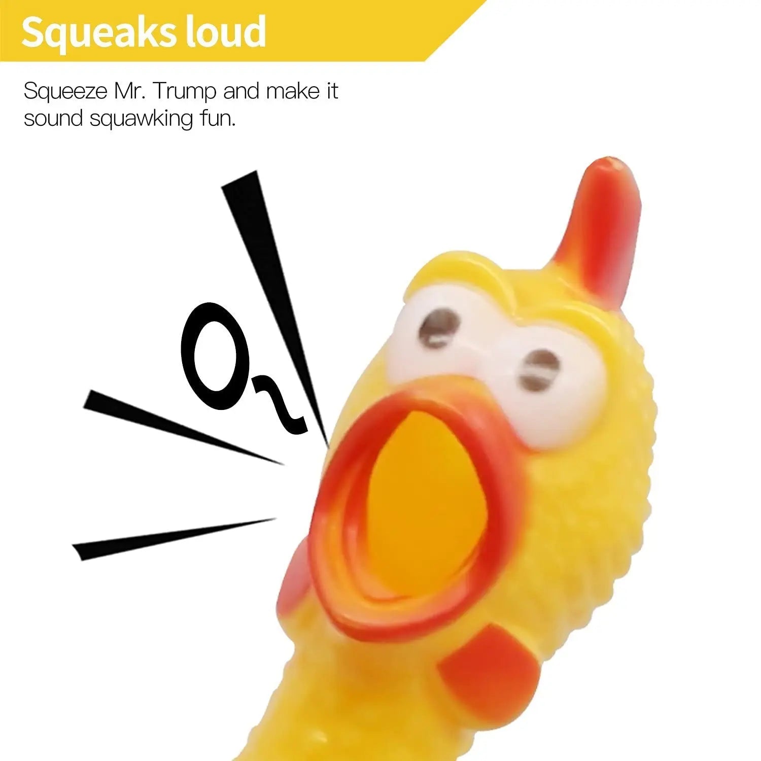 PSK PET MART Squeaky Yellow Chicken Rubber, Chicken Large Hen Toy for Playing Kids and Pets (Pack of 1) PSK PET MART