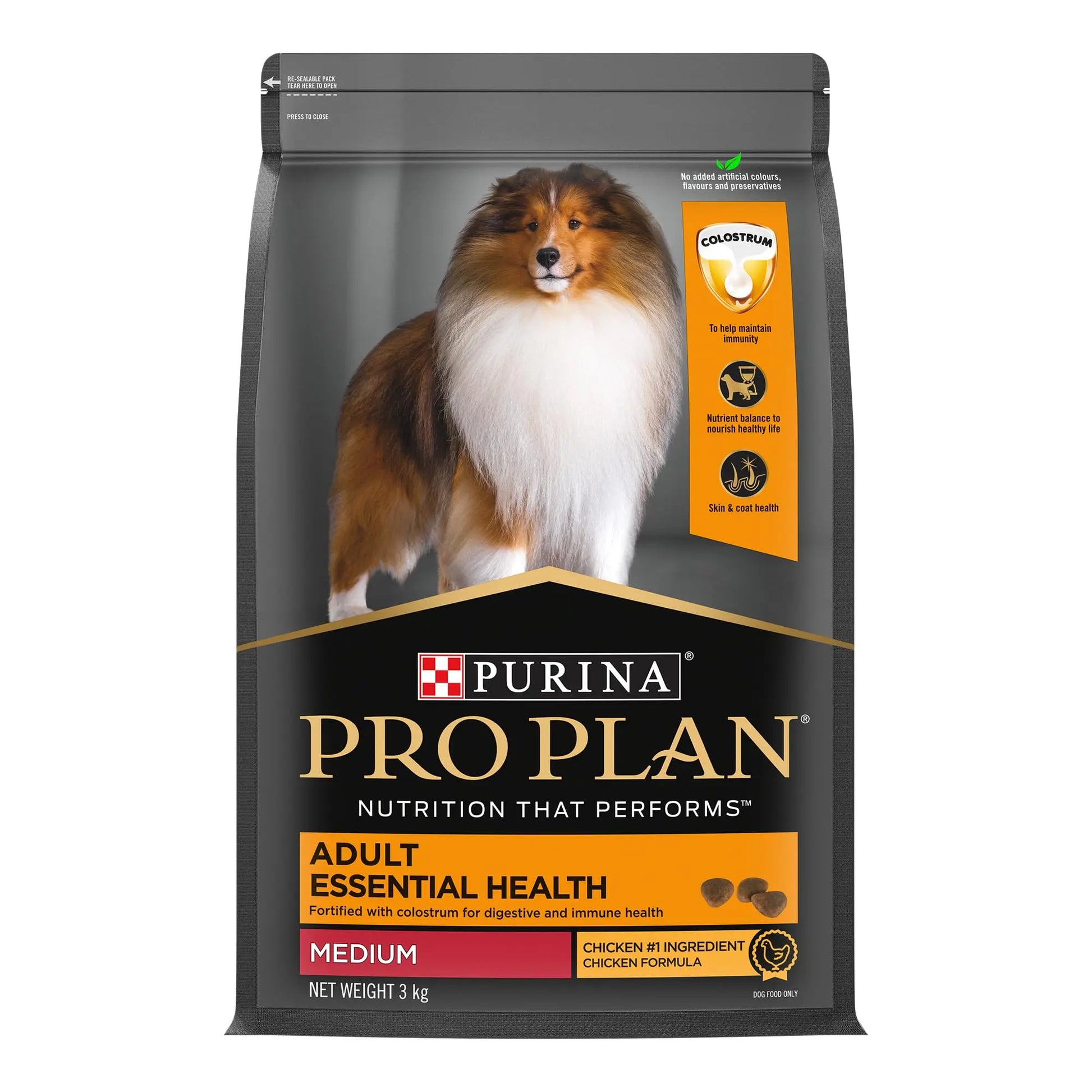 PURINA Pro Plan Adult Dog Kibble Food for Medium Sized Dogs, 3Kg Pack PURINA