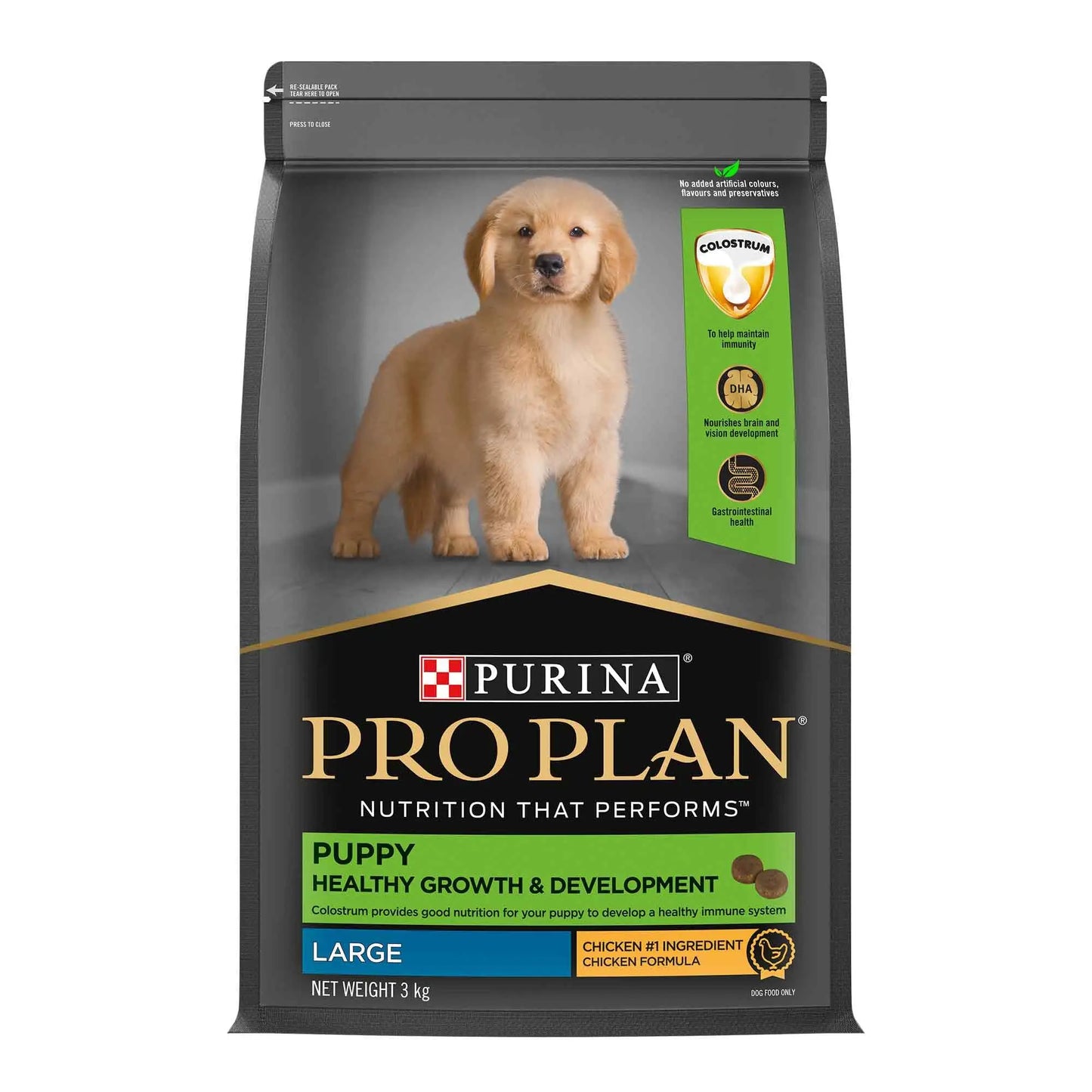 PURINA Pro Plan Puppy Kibble Food for Large Sized Dogs, 3Kg Pack PURINA