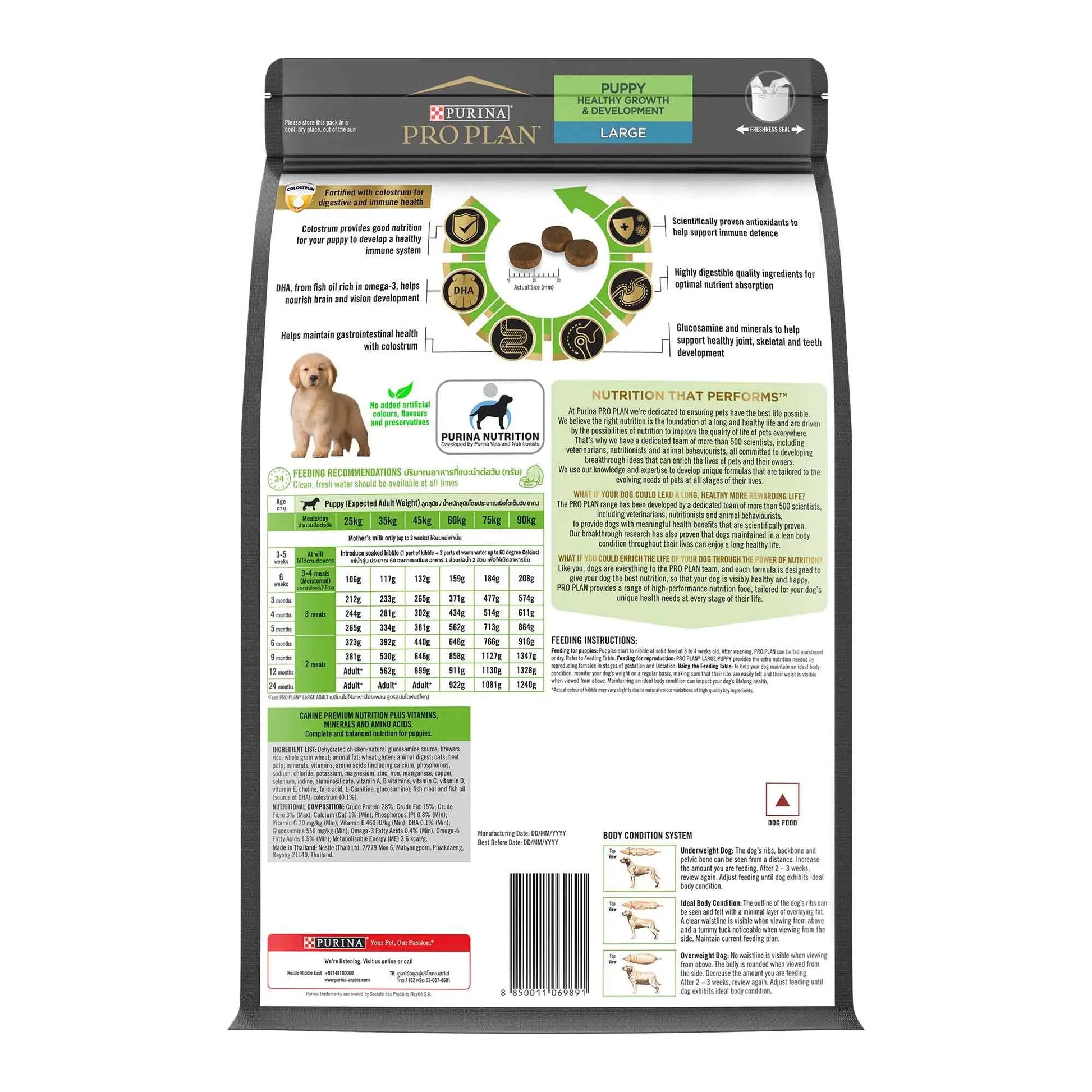 PURINA Pro Plan Puppy Kibble Food for Large Sized Dogs, 3Kg Pack PURINA