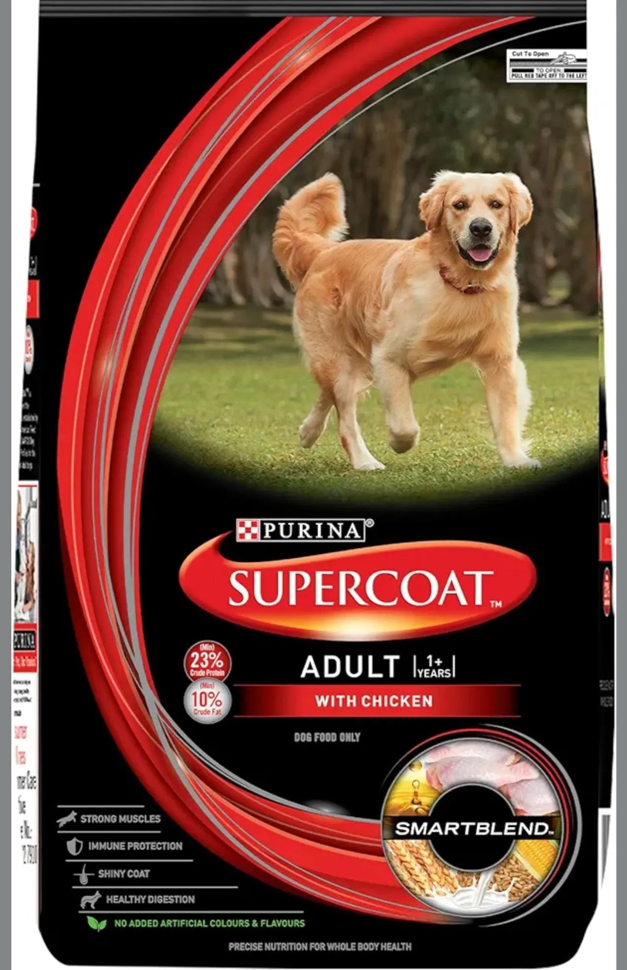 PURINA Supercoat Adult Dry Dog Food, Chicken- 10Kg Pack SUPERCOAT