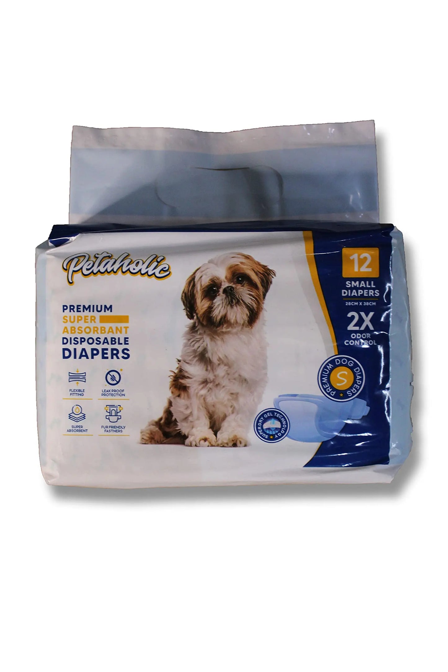 Petaholic Disposable Pet Diapers for Dog Wraps Super Absorbent Soft Diapers for Dogs (Small) Petaholic